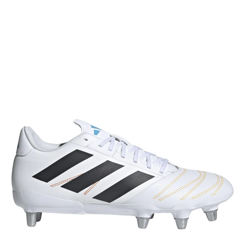 Image of adidas Kakari Elite Adults Soft Ground Rugby Boots Wht/Blk/luc male 9 (43.3)
