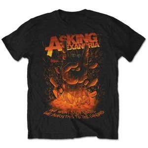 Image of Asking Alexandria - Metal Hand Unisex Large T-Shirt - Black