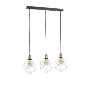 Image of Taho Bar Pendant Ceiling Light Gold, 60cm, 3x E27