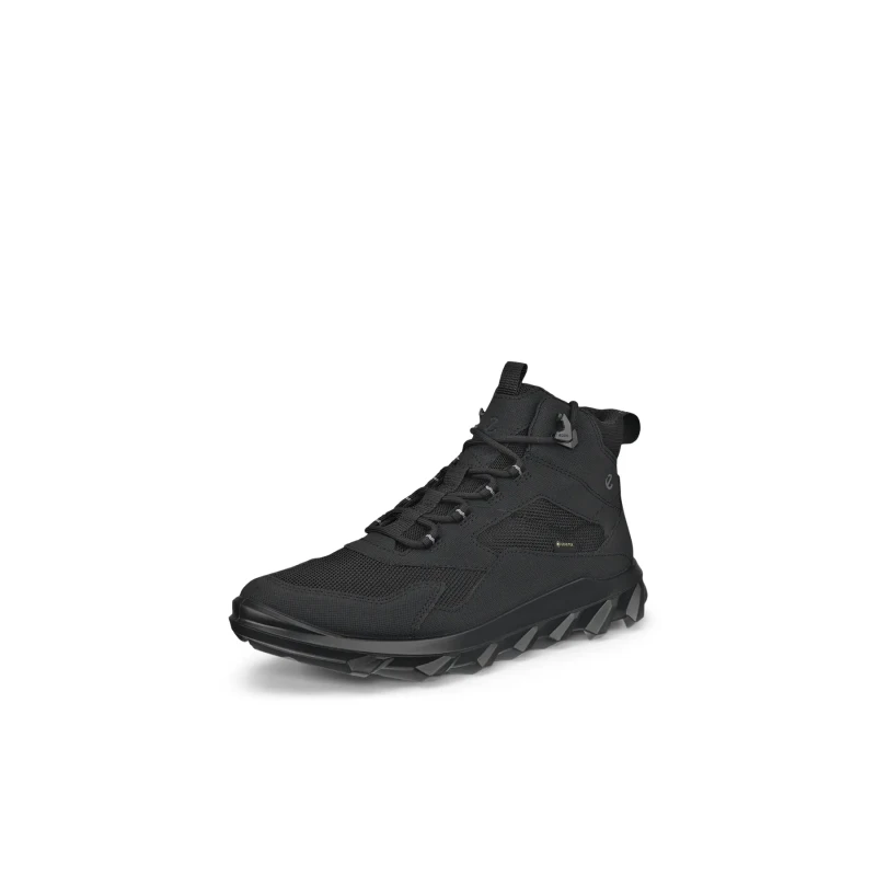 Image of Ecco MX 820223 Synthetic Textile Womens Lace Up Trainers - Black - Size:UK 4-4.5