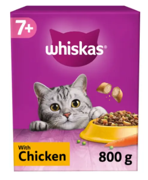 image of Whiskas with Chicken Flavor Dry Cat Food 800g