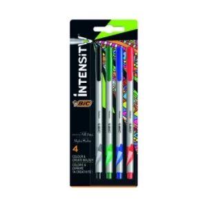 image of Bic Intensity Fineliner Pen Medium Tip Assorted (Pack of 4) 964824