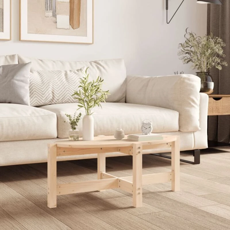 Image of Vidaxl Coffee Table 87X48X35cm Solid Wood Pine, Brown 822322