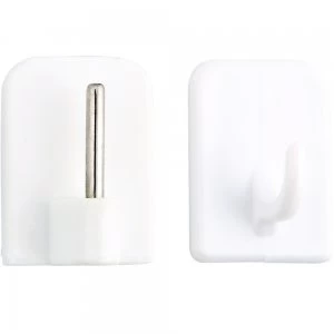 Image of Select Hardware Curtain Rod Hooks Self Adhesive 2+1 Pack