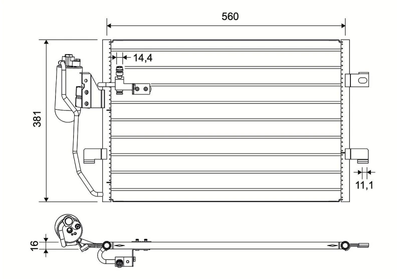 Image of Air conditioning condenser VALEO 817659