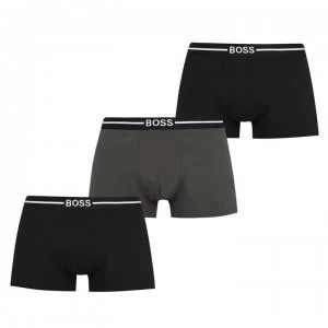 Image of Hugo Boss 3 Pack Organic Trunks Black/Khaki Size M Men