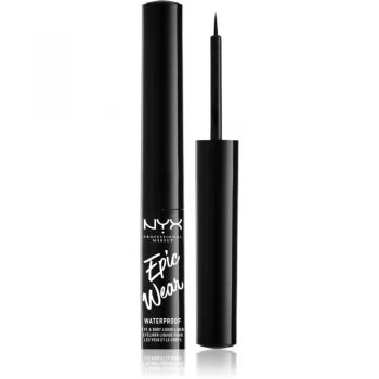 image of NYX Professional Makeup Epic Wear Metallic Liquid Liner Long-Lasting Gel Eyeliner Shade 01 - Black Metal 3,5ml