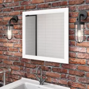 Image of Rectangular White Bathroom Mirror 750 x 700mm - Camden