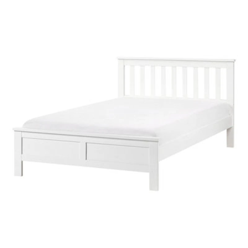 Image of Beliani Bed Pine Wood Mayenne 120 X 200 Cm (Eu Small Double) White