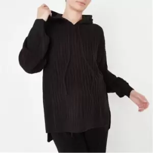 Image of Missguided Materniity Knit Hoodie - Black