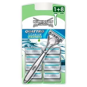 image of Quattro Titanium 8blades + Free Razor