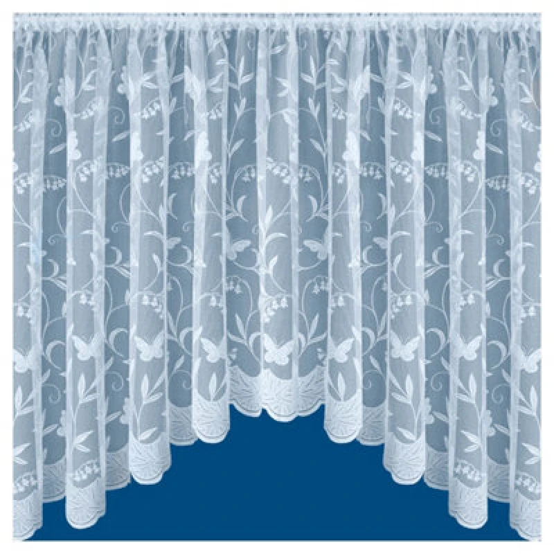 Image of Tyrone Textiles Hawaii Lace Floral Net Jardiniere With Butterflies 150X63" (381 X 160Cm)