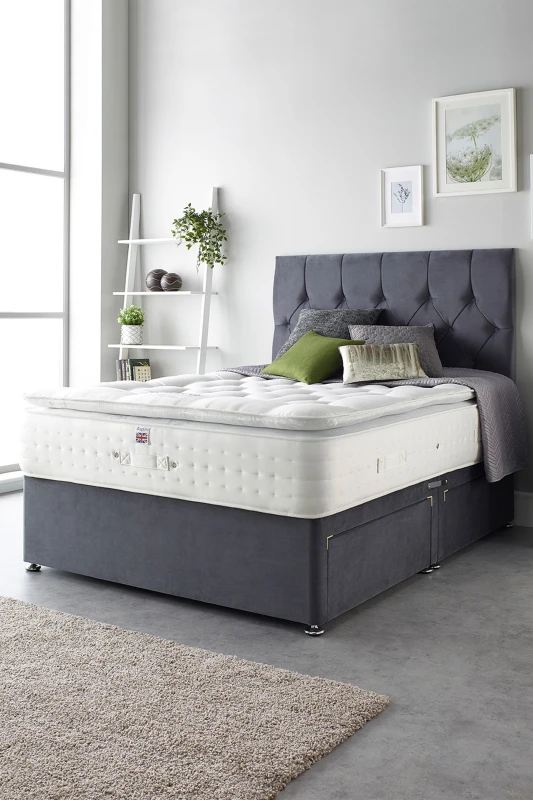 Image of Aspire Aspire Cashmere 1000 Pocket Pillowtop Mattress in White Size: Single White Single Unisex 5057632124234