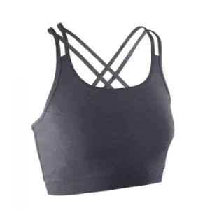 Spiro Womens/Ladies Fitness Sleeveless Crop Top (XS) (Phantom Grey)