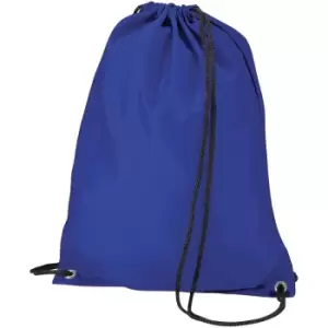 image of Budget Water Resistant Sports Gymsac Drawstring Bag (11L) (Pack of 2) (One Size) (Royal) - Bagbase