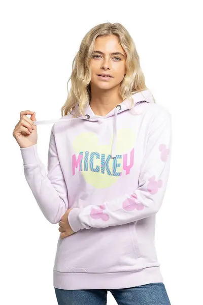 image of Disney Mickey Mouse Trip Ladies Pullover Hoodie Lavender