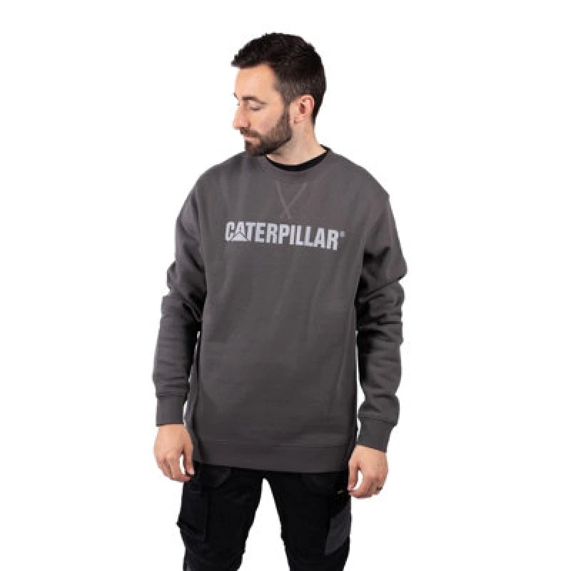 Image of Caterpillar Midweight Crewneck Sweatshirt - Grey Grey XL
