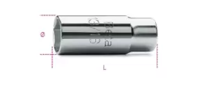 Image of Beta Tools 956C 1/2" Square Drive Spark Plug Hex Socket 14mm/9/16" 009560008