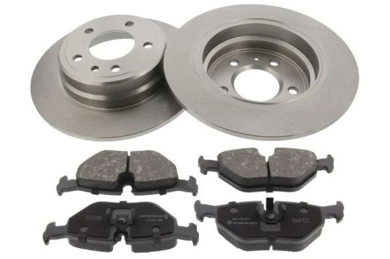 Image of MAPCO 47886 Brake disc and pads set Rear Axle, Brake Disc Type: solid, excl. wear warning contact Brake Set,disc brakes (3405)