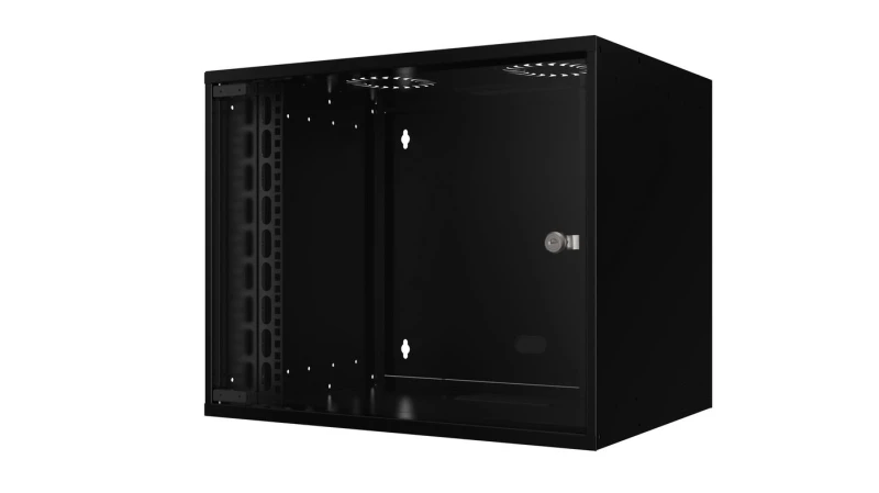 Image of Lanview RUM09U40MNBL rack cabinet 9U Wall mounted rack Black