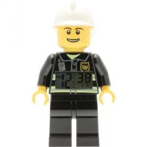 image of LEGO City Fireman Minifigure Clock