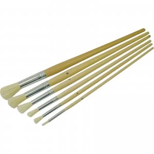 Image of Faithfull 6 Piece Round Pattern Fitch Paint Brush Set