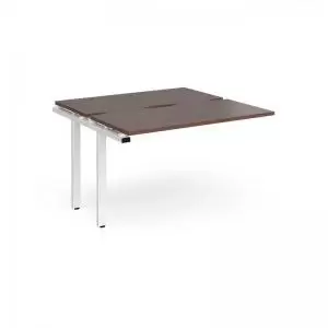 Image of Adapt add on units back to back 1200mm x 1200mm - white frame, walnut
