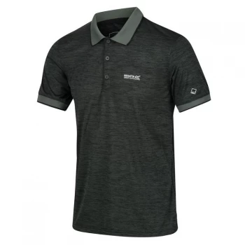 Image of Regatta Remex II Quick Drying Marl Jersey Polo Shirt - Deep Forest