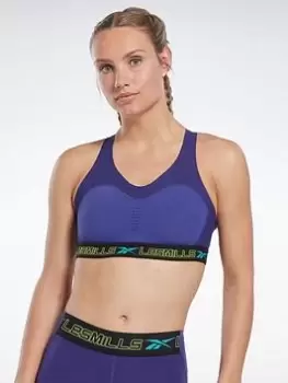 Image of Reebok Les Mills Puremove+ Bra - Purple, Purple Size XS Women