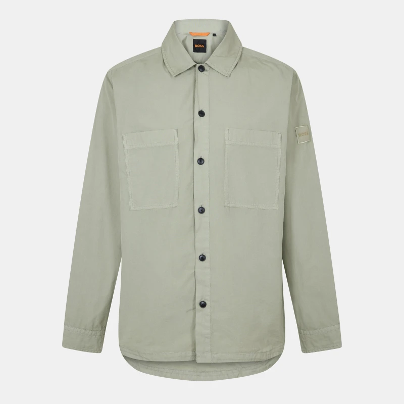 Image of Boss Mens Locky M Long Sleeve Oxford Shirt Oxford Shirt - Long Sleeve S Green 55250615350