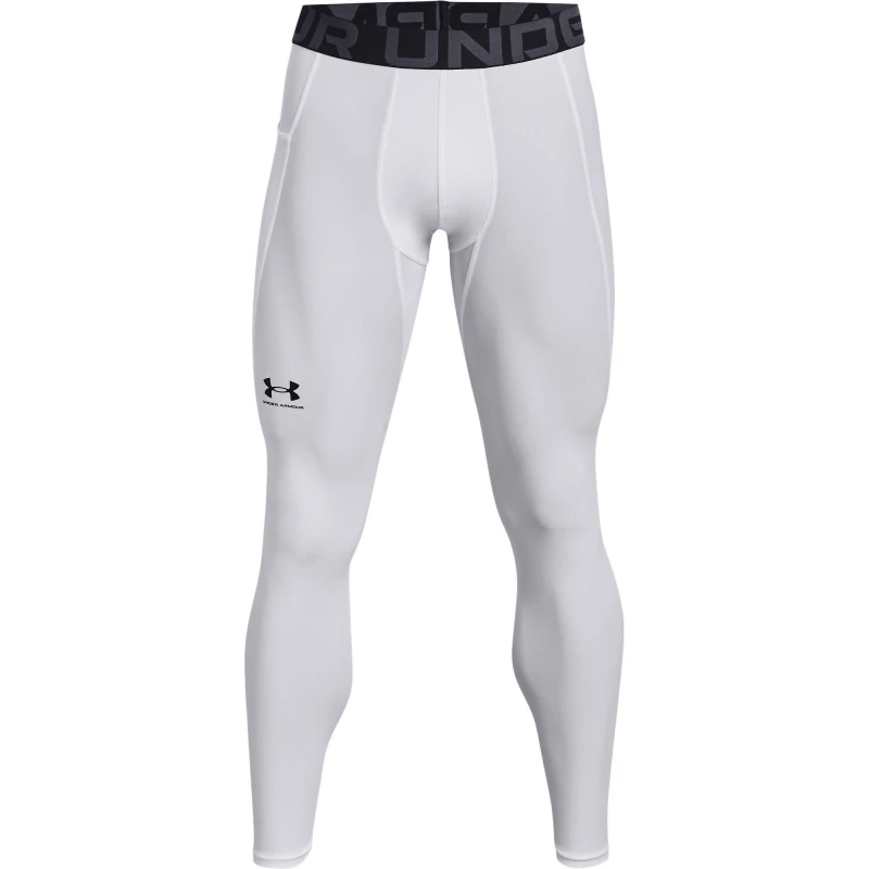 Image of Under Armour HeatGear Leggings Mens White/Black male M