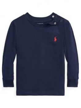 Image of Ralph Lauren Baby Boys Classic Long Sleeve T-Shirt - Navy