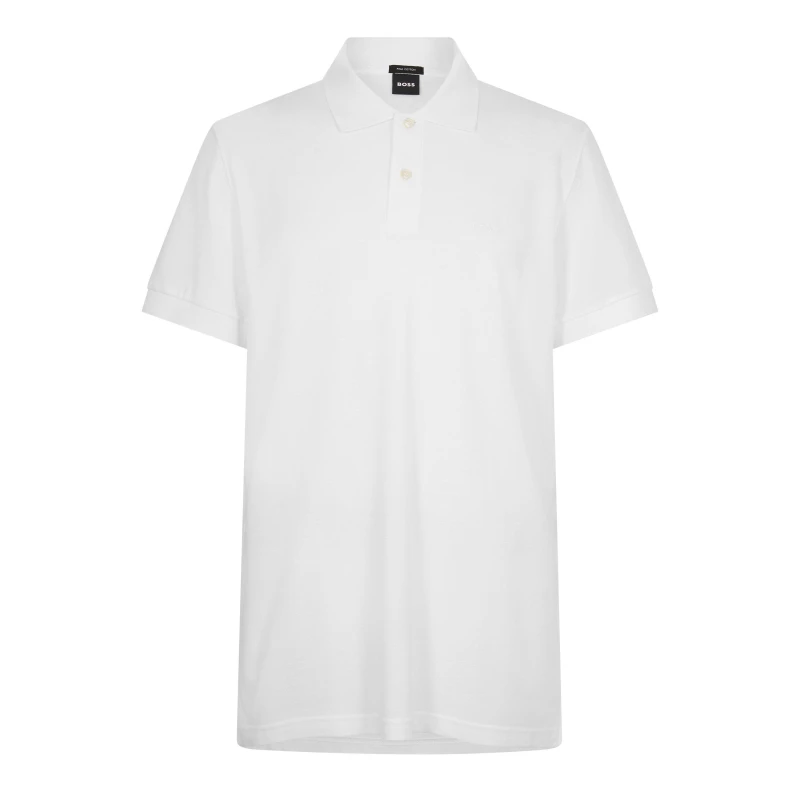 Image of Boss Mens Firenze Short Sleeve Polo Shirt White male XL