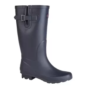 Image of Stormwells Womens/Ladies Plain Wellington Boots (8 UK) (Navy/Red)