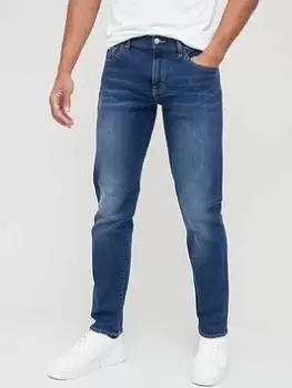 Image of Armani Exchange J16 Straight Fit Jeans - Mid Wash, Blue, Size 38, Inside Leg Regular, Men