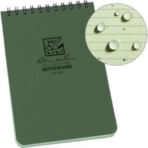 Image of Rite In The Rain Universal Notebook, Top Spiral Bound 4 x 6" - Green