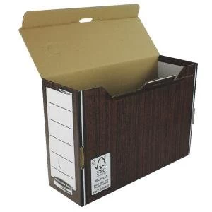 image of Bankers Box Woodgrain Premium Transfer Files Pack of 10 0005302