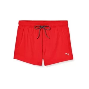 Image of Puma Mens Short Length Swim Shorts Large Red