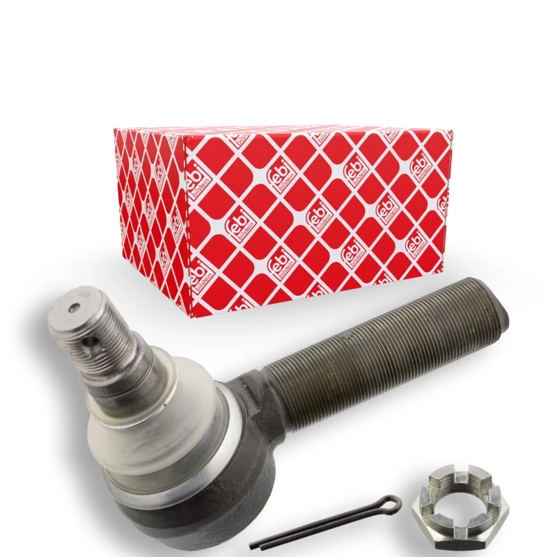 Image of FEBI BILSTEIN 104225 Track rod end ProKit Front Axle, with crown nut Tie Rod End (914)