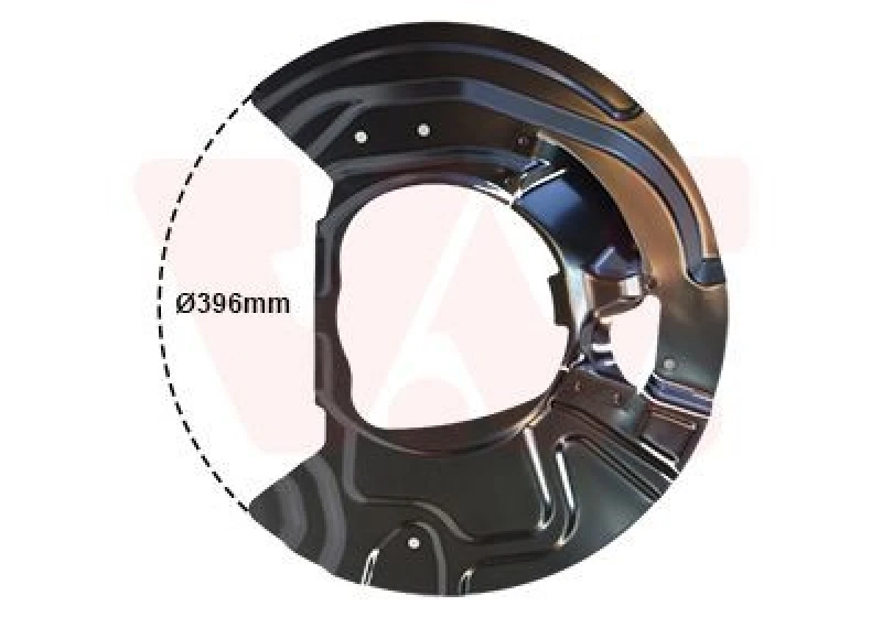 Image of VAN WEZEL Brake disc backing plate VAN WEZEL 0687372
