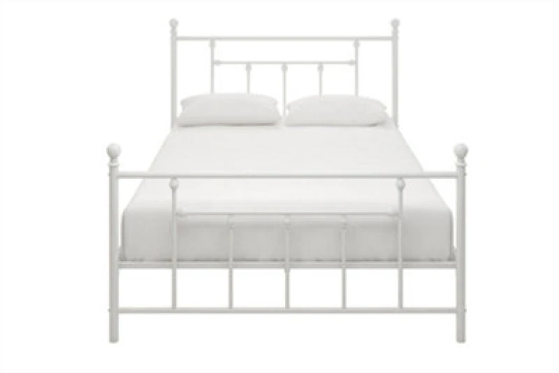 Image of Dorel Manila Metal Bed White Double, White 3236198UK