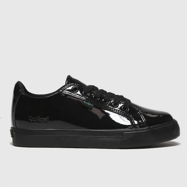 Image of Kickers Black tovni lacer Girls Junior shoes Black UK 1 (EU 33)