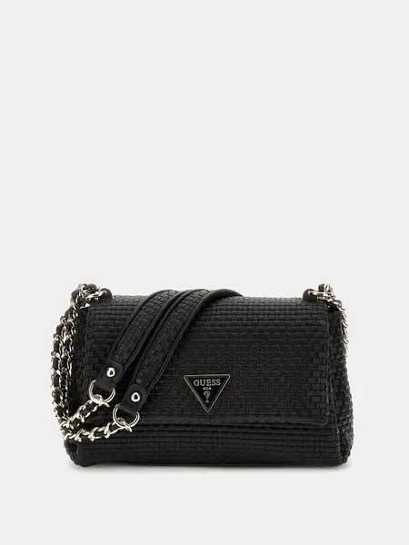 image of Guess Etel Woven Mini Crossbody Bag 14933841 Black