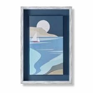 image of Art For The Home Coastal Cove 40 x 60 Cotton canvas, MDF frames