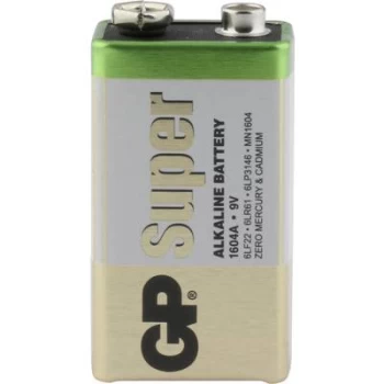 image of GP Batteries GP1604A / 6LR61 9 V / PP3 battery Alkali-manganese 9 V