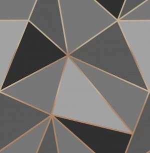 Image of Fresco Apex Geo Charcoal Wallpaper