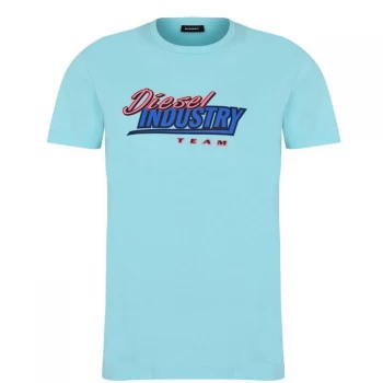 Image of Diesel Industry Team T Shirt - Lt Blue 8MI