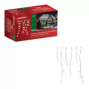 Christmas Workshop 22.9m 960 LED Icicle Lights - Warm White