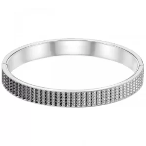 Image of Ladies Swarovski Silver Plated Luxury Bangle