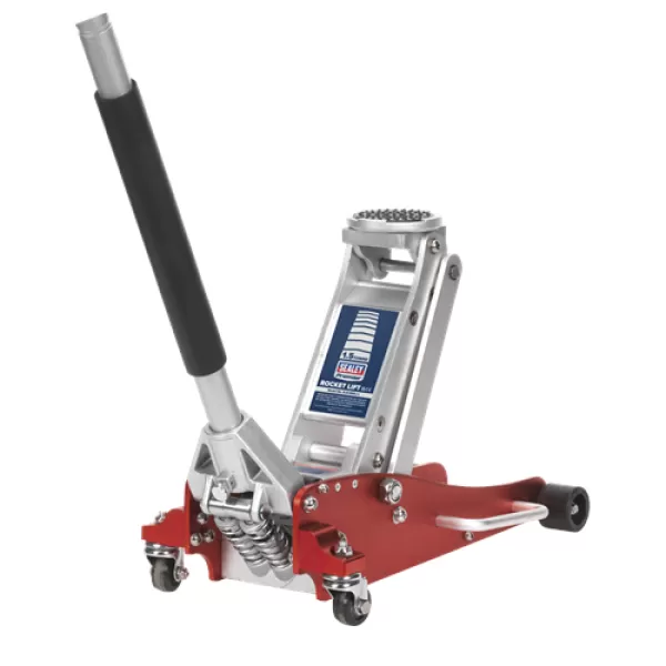 image of Sealey RJA1550 Trolley Jack 1.5tonne Low Entry Aluminium Rocket Lift